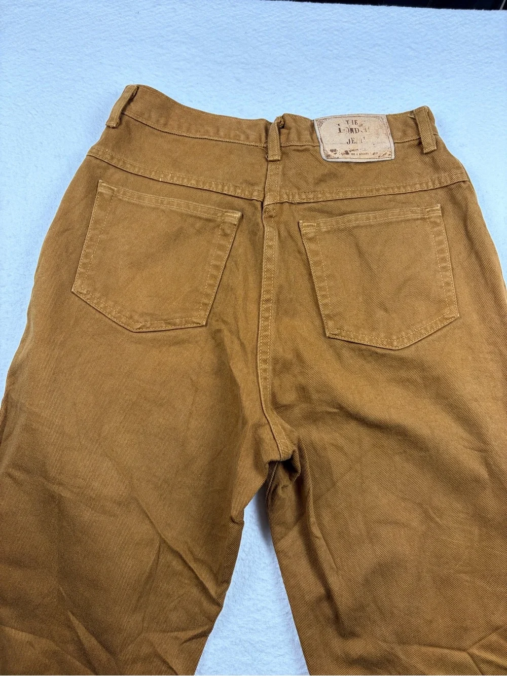 VTG 90s Moda International The‎ London Jean High Waisted Tapered Denim Brown 10